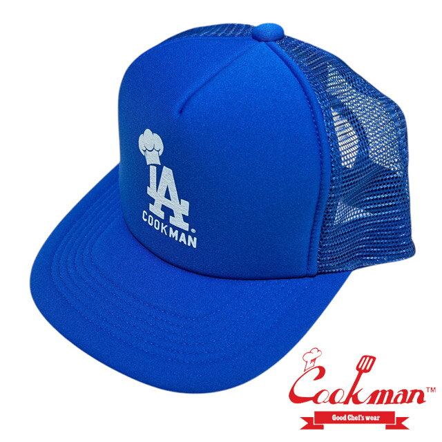 楽天essense【本物・正規品】 新品 クックマン Cookman Mesh Cap Chef Hat LA メッシュキャップ BLUE メンズ レディース