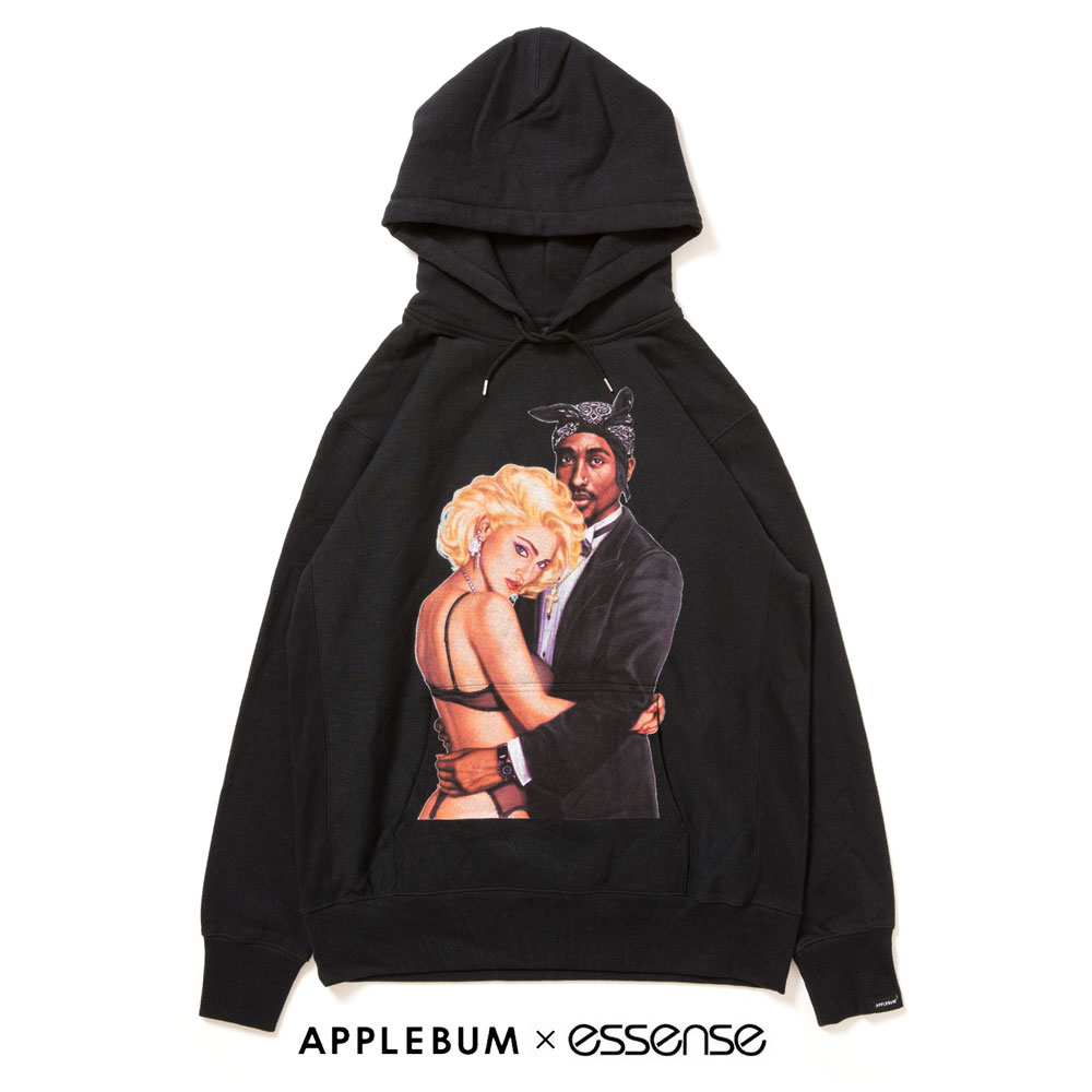 楽天essenseAPPLEBUM正規取扱店 【本物・正規品】 新品 アップルバム APPLEBUM #E1720401 Poetic Justice Sweat Parka 【プルオーバーパーカー】 BLACK APPLEBUM & essense exclusive 2店舗限定アイテム 850003861031