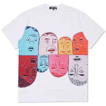COMME des GARCONS HOMME DEUX(コムデギャルソン オムドゥー) x Barry McGee FACE TEE (Tシャツ) WHITE 200-007709-040x【新品】