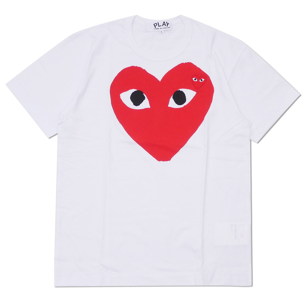 PLAY COMME des GARCONS プレイ コムデギャルソン RED HEART TEE Tシャツ WHITE 200007717050x【新品】