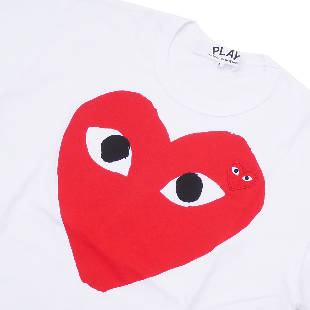 PLAY COMME des GARCONS プレイ コムデギャルソン RED HEART TEE Tシャツ WHITE 200007717050x【新品】