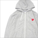 y{EKiz PLAY COMME des GARCONS vC RfM\ MEN'S RED ZIP HOODIE XEFbgp[J[ GRAY 211000545062xyViz