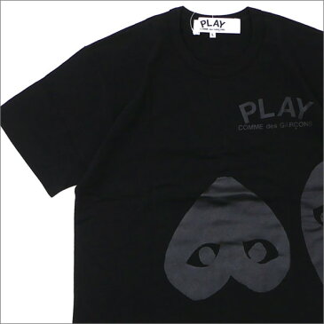 PLAY COMME des GARCONS プレイ コムデギャルソン MEN'S THREE HEART TEE Tシャツ BLACK 200007760051x【新品】