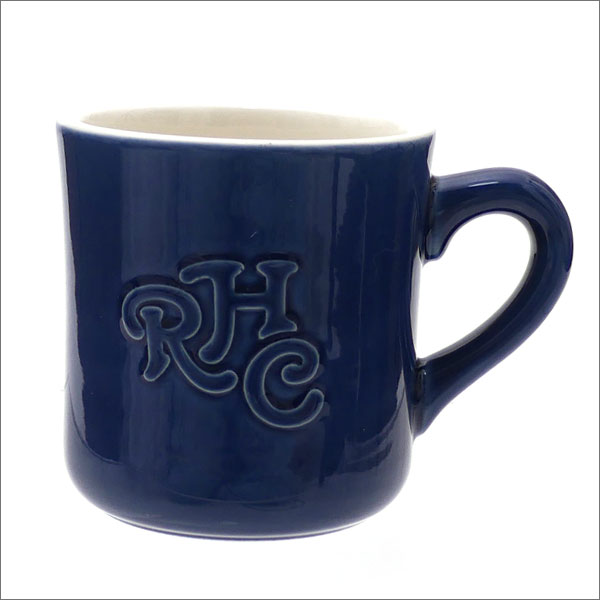 楽天essense【本物・正規品】 RHC Ron Herman（ロンハーマン） Emboss Logo Mug （マグカップ） NAVY 290-004590-017x【新品】