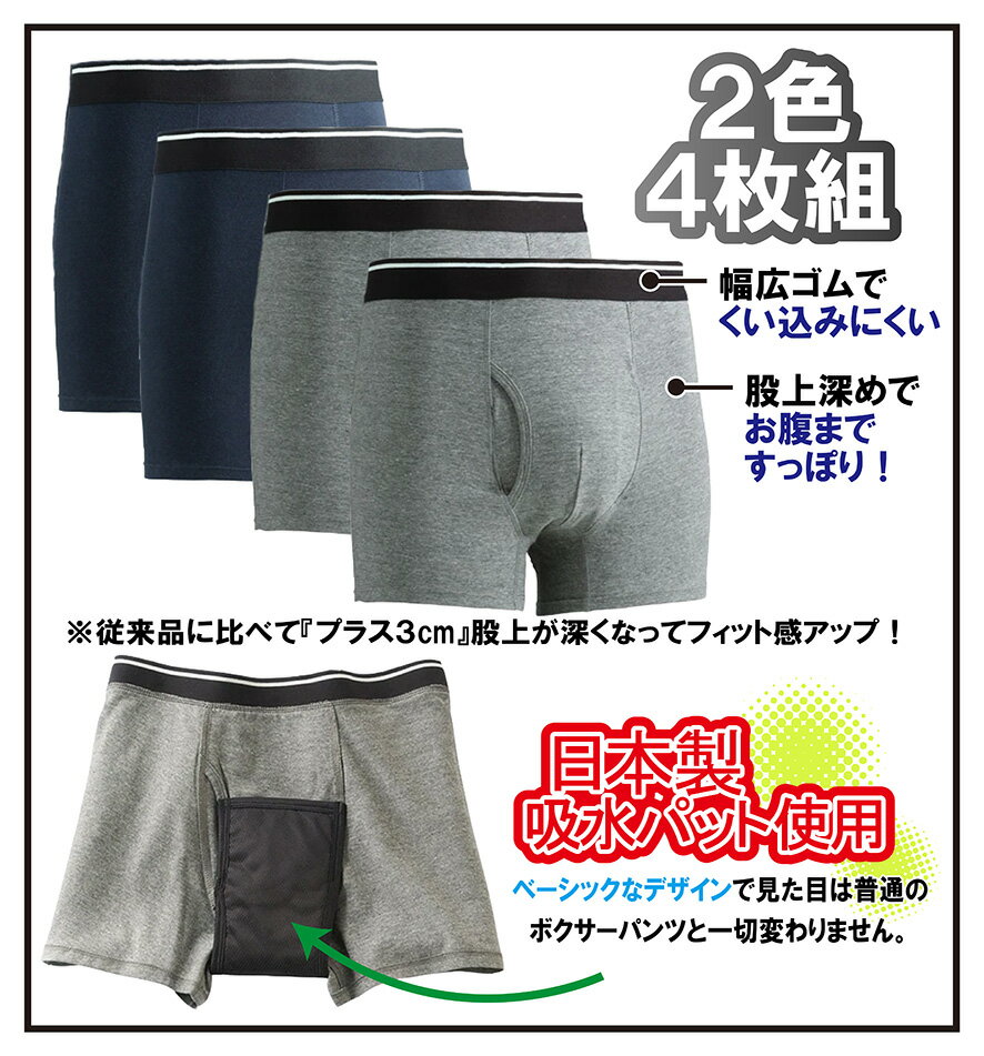 59%以上節約 尿漏れ 失禁 介護 吸水パンツ 3枚組 LL 男性用尿漏れパンツ(市販の尿漏れパッドが必要)2枚
