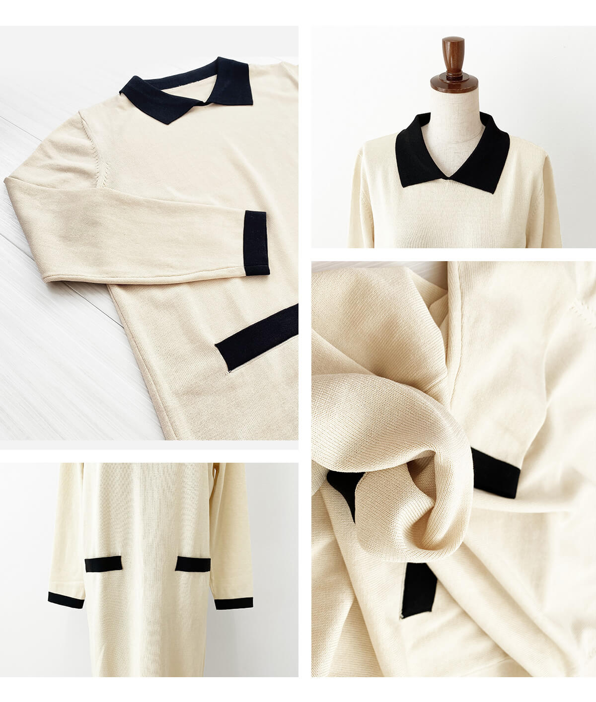 ニット レーヨン ワンピース オシャレ ニット ワンピース 繊細でしっとり感が、大人の女性らしさを引き立ててくれる一着 フリーサイズ ベージュ ミント ブラック レーヨン 60％ ポリエステル 40％ レディース ファッション