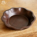 【在庫処分セール】 木製 アクセサリートレイ 無垢 チーク フラワー トレイ ダークブラウン アクセサリー置き 小物入れ スイーツ皿 豆皿 おしゃれ アジアン雑...