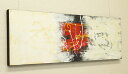 【在庫処分セール】 バリ絵画 モダンアート 100×35 45 絵画 インテリア おしゃれ アートパネル 壁掛け アジアン雑貨 抽象画 北欧 ファブリックパネル...