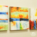 【在庫処分セール】 バリ絵画 モダンアート 3連 40cm B20 アートパネル 3枚 アジアン バリ おしゃれ 絵画 インテリア 北欧 アート 壁掛け 和風
