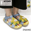 【送料無料】MOOMIN×Estacion〜エスタシオン〜・フラワーモチーフ本革サボシューズ【tge590】