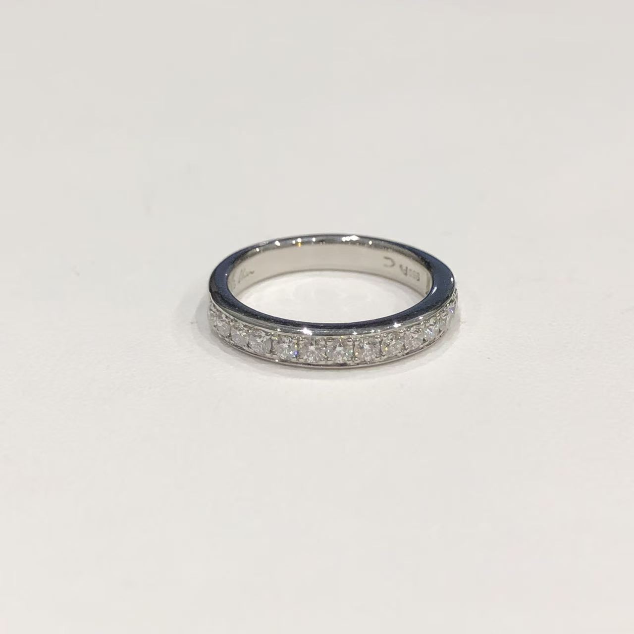 チャー CHAR エタニティ リング Pt950 ダイヤモンド 0.46ct 指輪 約10.5号 レディース