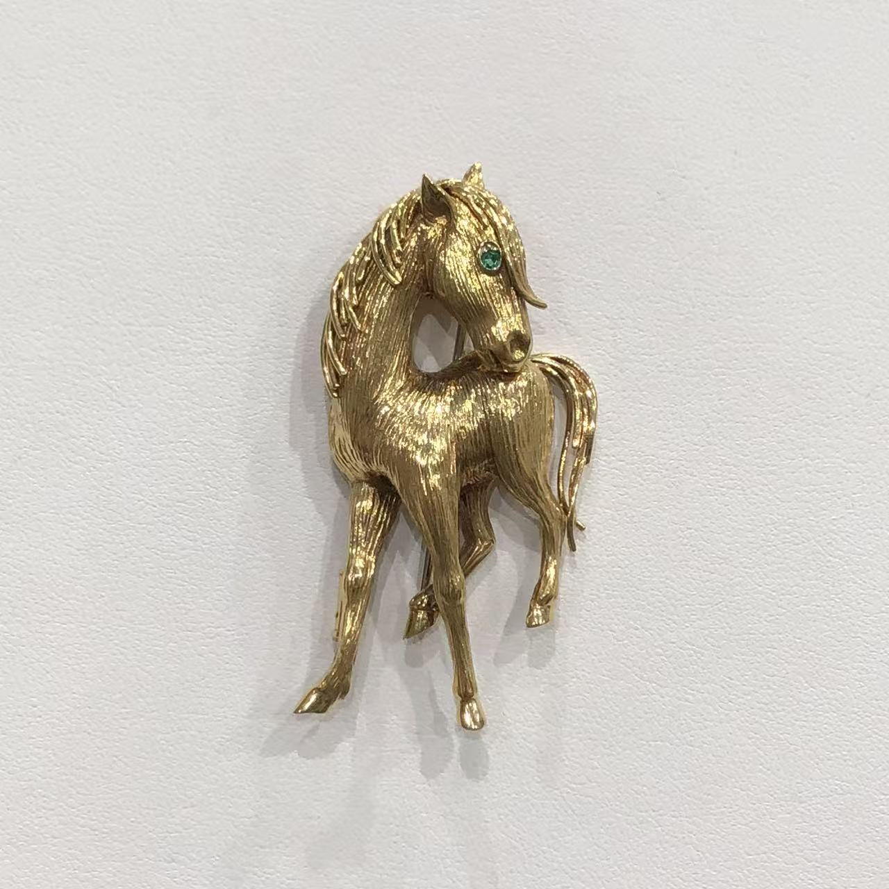 ヴァンクリーフ＆アーペル Van Cleef ＆ Arpels ブローチ K18YG エメラルド 0.03ct ユニセックス