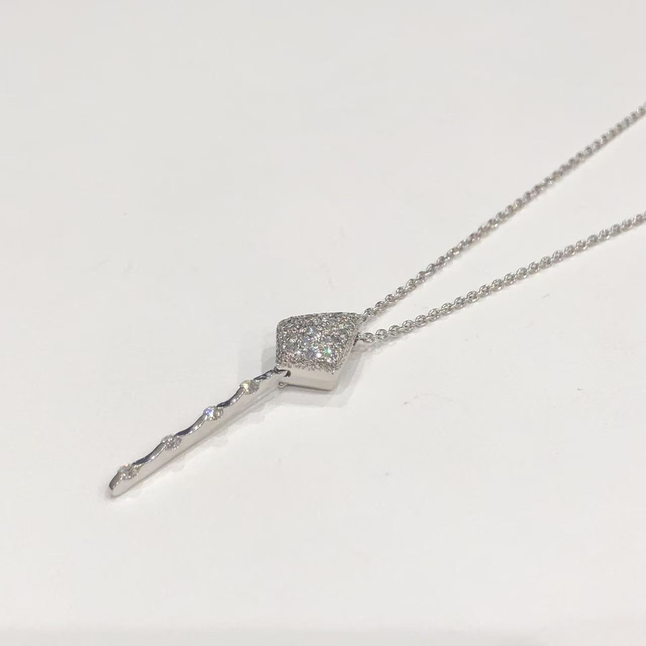 サザンクロス Southern Cross ネックレス Pt900 K18WG ダイヤモンド 0.50ct 46.5cm 片耳ピアス兼用 レディース