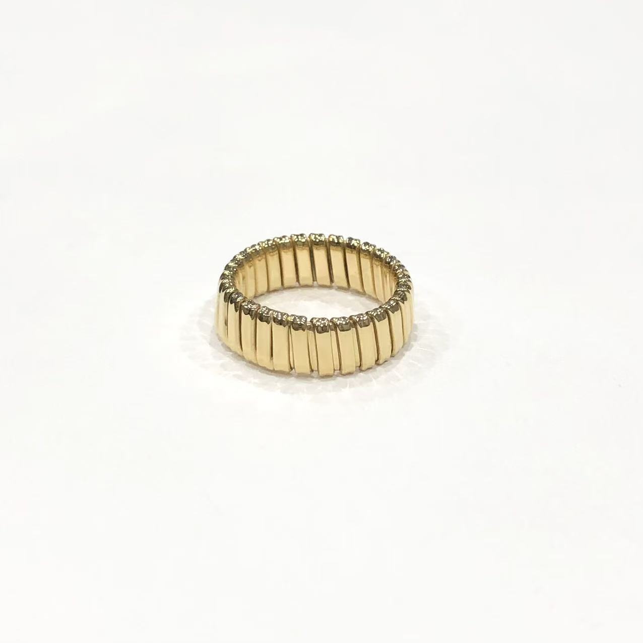 スタージュエリー STAR JEWELRY フラット コイル リング K18YG 指輪 約10～11.5号 伸縮可能 レディース【中古】