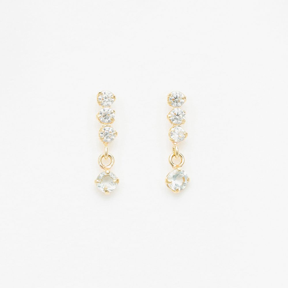 【 WEB限定 】 ピアス レディース アクアマリン K10 イエローゴールド 10k 10金 【 ESTELLE エステール 】 クリスマス 彼女 嫁 妻 奥さん プレゼント ギフト 20代 30代 40代 50代 60代 ジュエリー