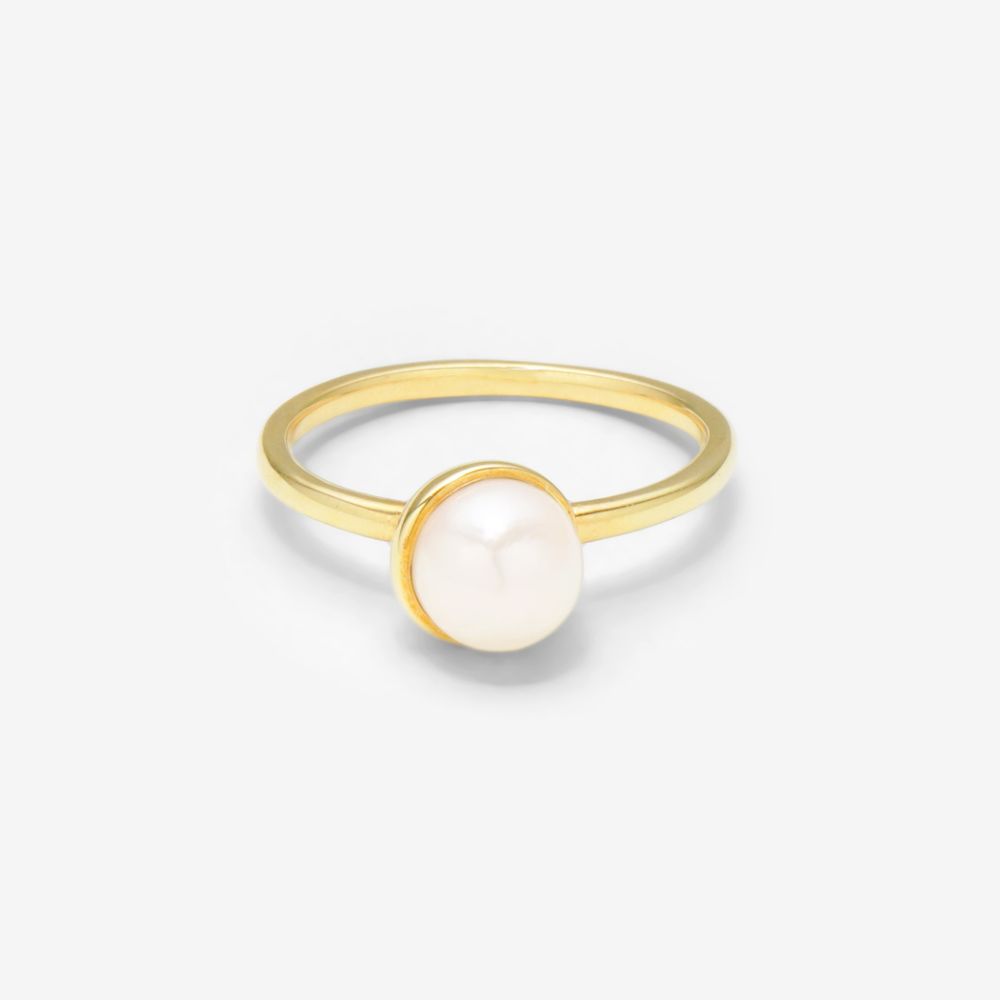 リング 指輪 レディース パール あこや真珠 K10 イエローゴールド 10k 10金 【 ESTELLE エステール 】 クリスマス 彼女 嫁 妻 奥さん プ...