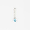 ピアス チャーム 片耳用 レディース ブルートパーズ K10 ホワイトゴールド 10k 10金 【 ESTELLE エステール 】 クリスマス 彼女 嫁 妻 奥...