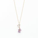ネックレス レディース アクアマリン スミレ 3月誕生花 K10 ピンクゴールド 10k 10金 花 フラワー 【 BLOOM ブルーム 】 プレゼント 贈り物 ギフト 20代 30代 40代 50代 60代 ジュエリー