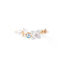 リング 指輪 レディース ブルートパーズ ブバリア 11月誕生花 K10 ピンクゴールド 10k 10金 花 フラワー 【 BLOOM ブルーム 】 プレゼント 贈り物 ギフト 20代 30代 40代 50代 60代 ジュエリー