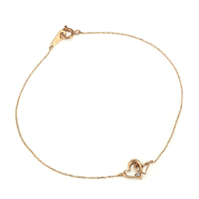 ブレスレット レディース ダイヤモンド K10 ピンクゴールド 10k 10金 ハート 【 BLOOM ブルーム 】 クリスマス 彼女 嫁 妻 奥さん プレゼン...