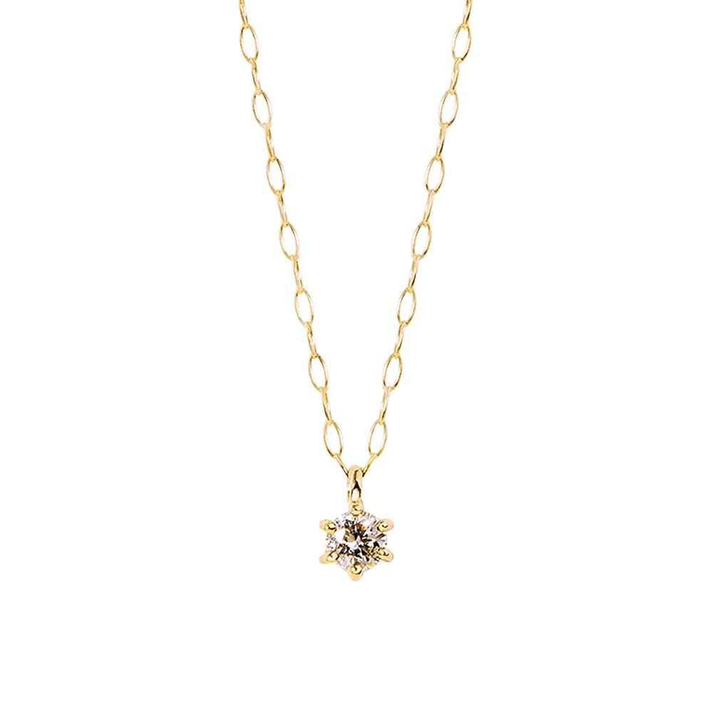 【 WEB限定 】 ネックレス レディース ダイヤモンド K18 イエローゴールド 18k 18金 