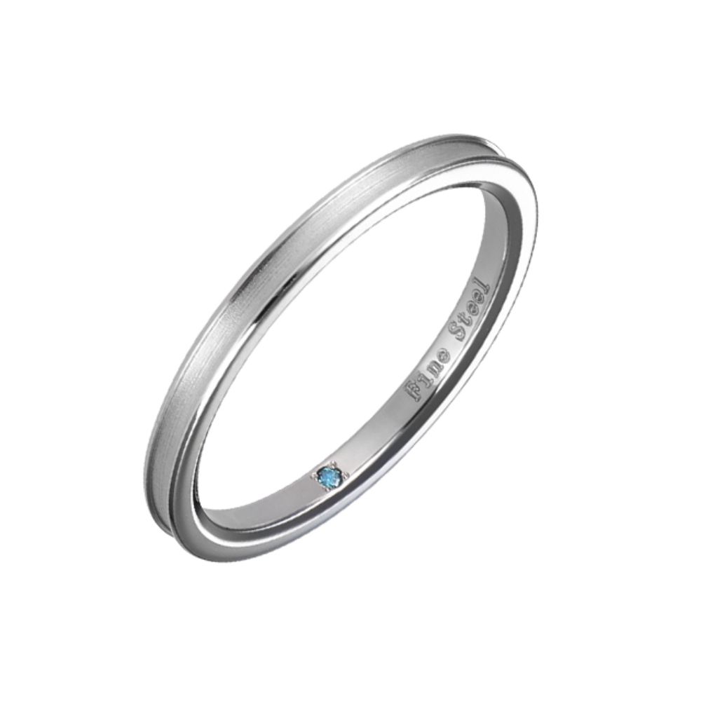 【12/4 20:00-12/11 1:59限定SALE】【 BLOOM ブルーム 】 ペアリング 指輪 メンズ ブルーダイヤモンド ステンレス アレルギー対応...