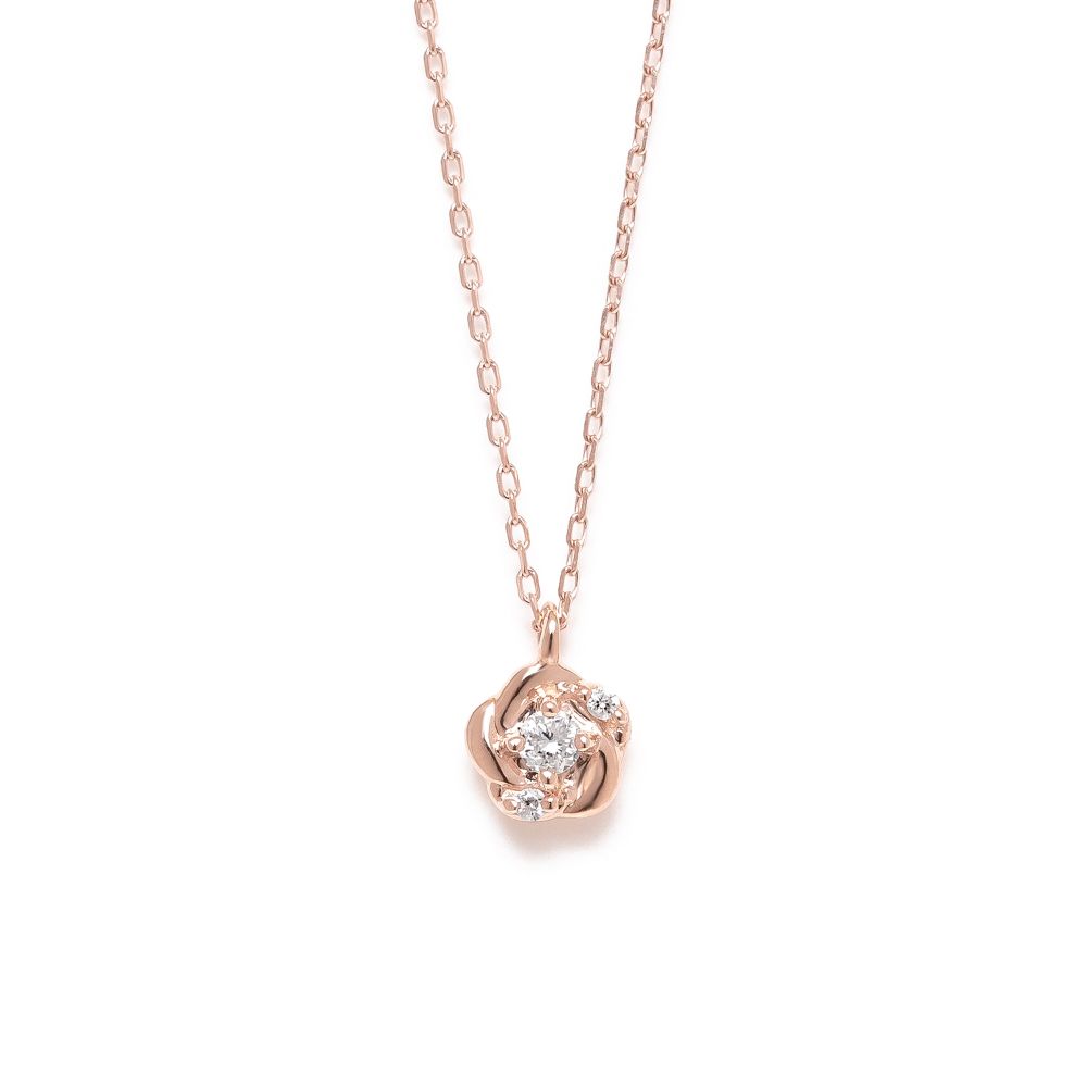 【WEB限定商品】 ネックレス レディース ダイヤモンド K10 ピンクゴールド 10k 10金 花 フラワー 【 ESTELLE エステール 】 プレゼント 贈り物 ギフト 20代 30代 40代 50代 60代 ジュエリーのサムネイル