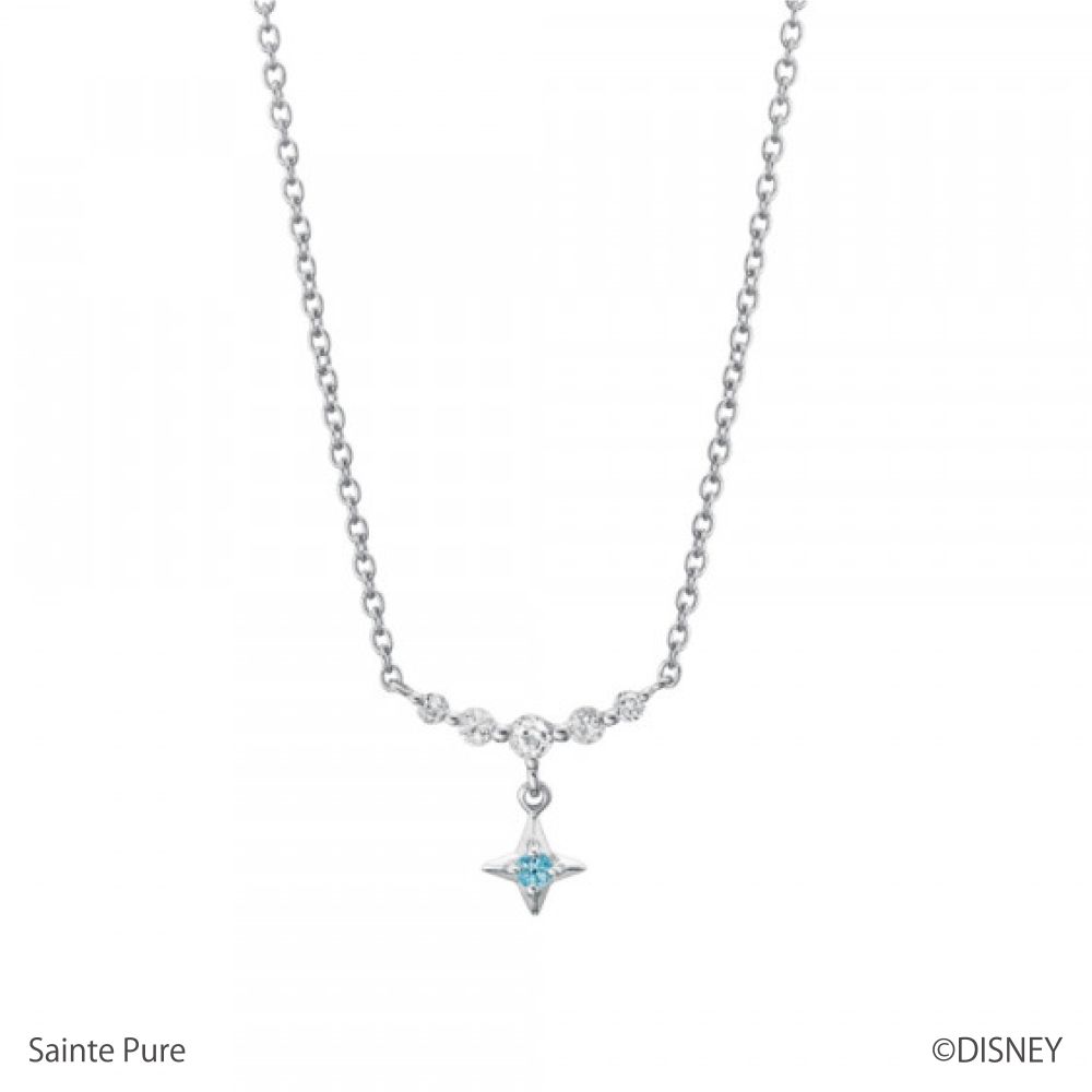 【数量限定SALE 50％OFF】 Disney ディズニー ネックレス レディース ブルートパーズ シルバー 【 BLOOM ブルーム 】 プレゼント 贈り物 ギフト 20代 30代 40代 50代 60代 ジュエリーのサムネイル