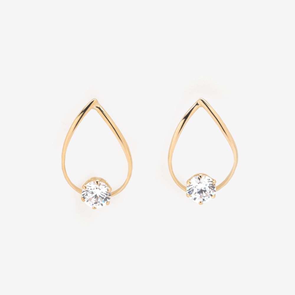 【11/30 0:00-23:59迄ポイント10倍】ピアス レディース キュービックジルコニア K10 イエローゴールド 10k 10金 しずく 【 ESTEL...