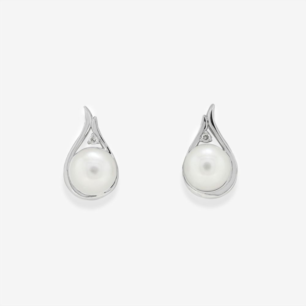 ピアス レディース パール あこや真珠 K10 ホワイトゴールド 10k 10金 ドロップ しずく 【 ESTELLE エステール 】 プレゼント 贈り物 ギフト 20代 30代 40代 50代 60代 ジュエリー