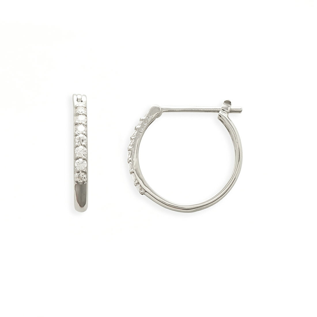 【11/30 0:00-23:59迄ポイント10倍】【 WEB限定 】 ピアス レディース ダイヤモンド K10 ホワイトゴールド 10k 10金 フープピアス...