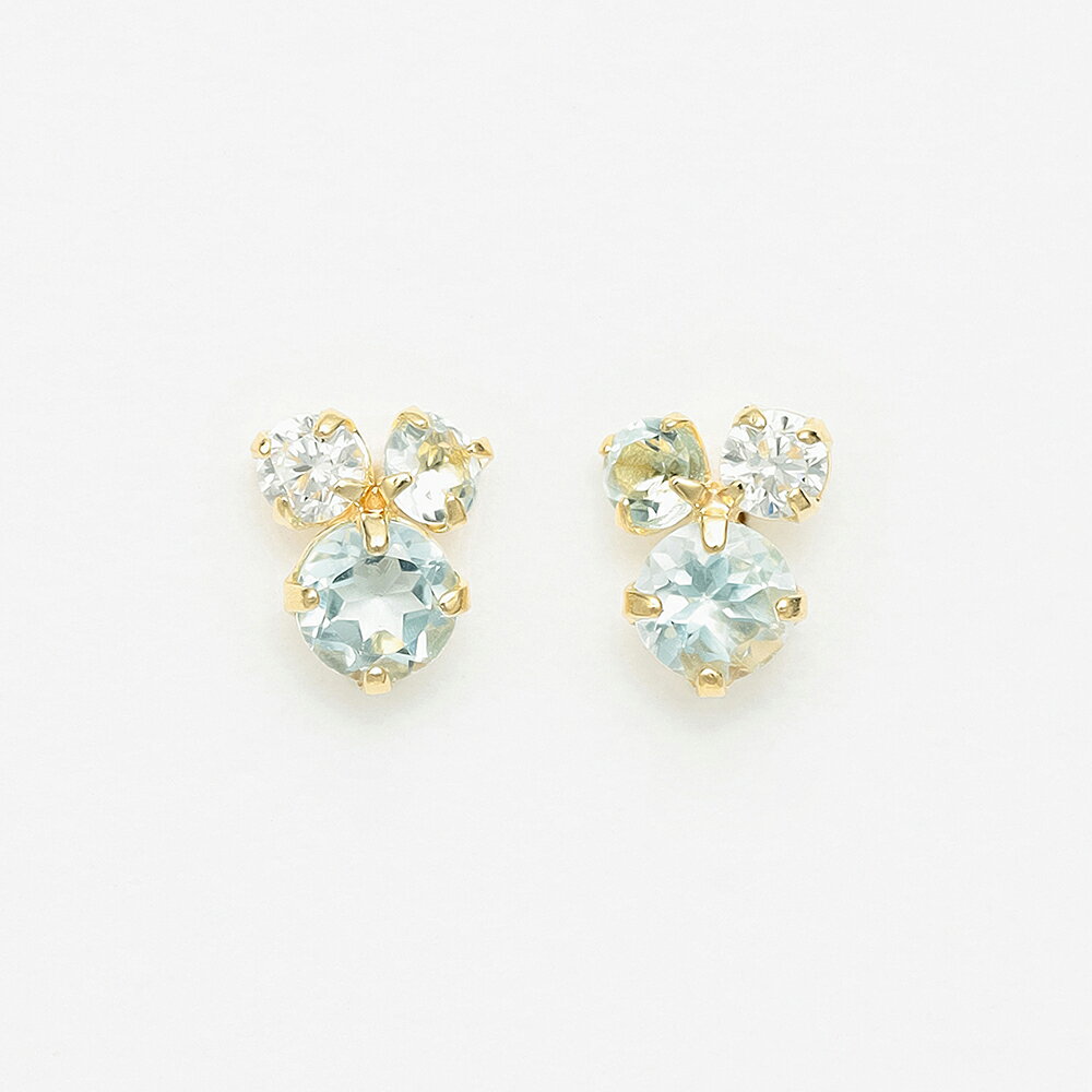 【 WEB限定 】 ピアス レディース ブルートパーズ K10 イエローゴールド 10k 10金 【 ESTELLE エステール 】 クリスマス 彼女 嫁 妻 ...