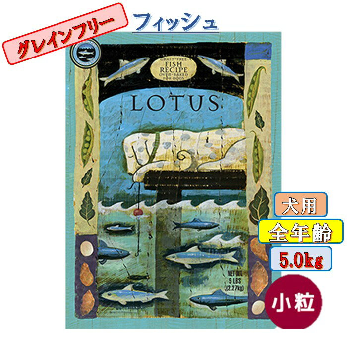 ロータス グレインフリー フィッシュ 魚 レシピ 小粒 こつぶ 5kg ドックフード プレミアムフード 犬用フード ドックフード プレミアムフード ドライフード フード プレミアムドッグフード ドックフード アレルギー ドックフード 涙やけ シニア犬 老犬 成犬 全年齢