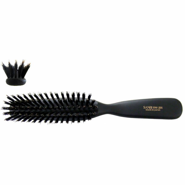 【日本製】 サンビーブラシ SW-201 / サンビSWシリーズ / ヘアブラシ / ペア植毛 / Sanbi Hair Brush S..