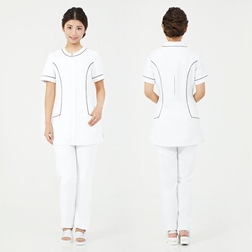代引き不可 Lin de Lin リンデリン チュニック LDL-2301 ホワイト エステ用制服 エステユニフォーム 代引き不可 Lin de Lin リンデリン チュニック LDL-2301 ホワイト エステ用制服 エステユニフォーム