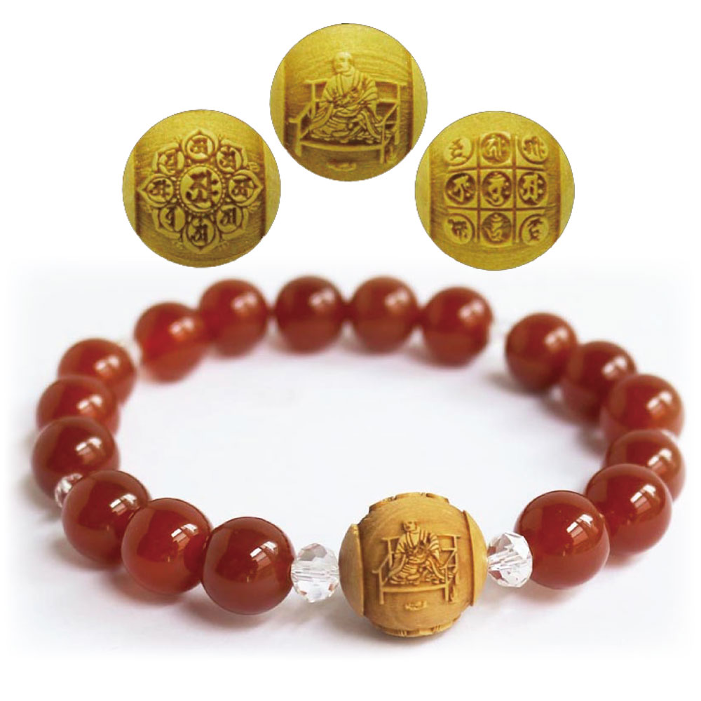 精緻なつげ彫刻・弘法大師 胎蔵界曼荼羅 金剛界曼荼羅 ブレスレット M / L 空海 つげ彫刻 柘植彫刻 胎蔵界 金剛界 曼荼羅 つげ 柘植 彫刻 母の日 父の...
