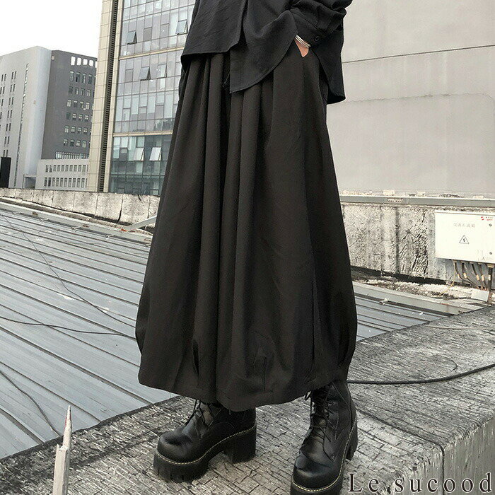 【Le sucood】バルーンバギーパンツ ガウチョパンツ スカーチョ タイパンツ バルー...