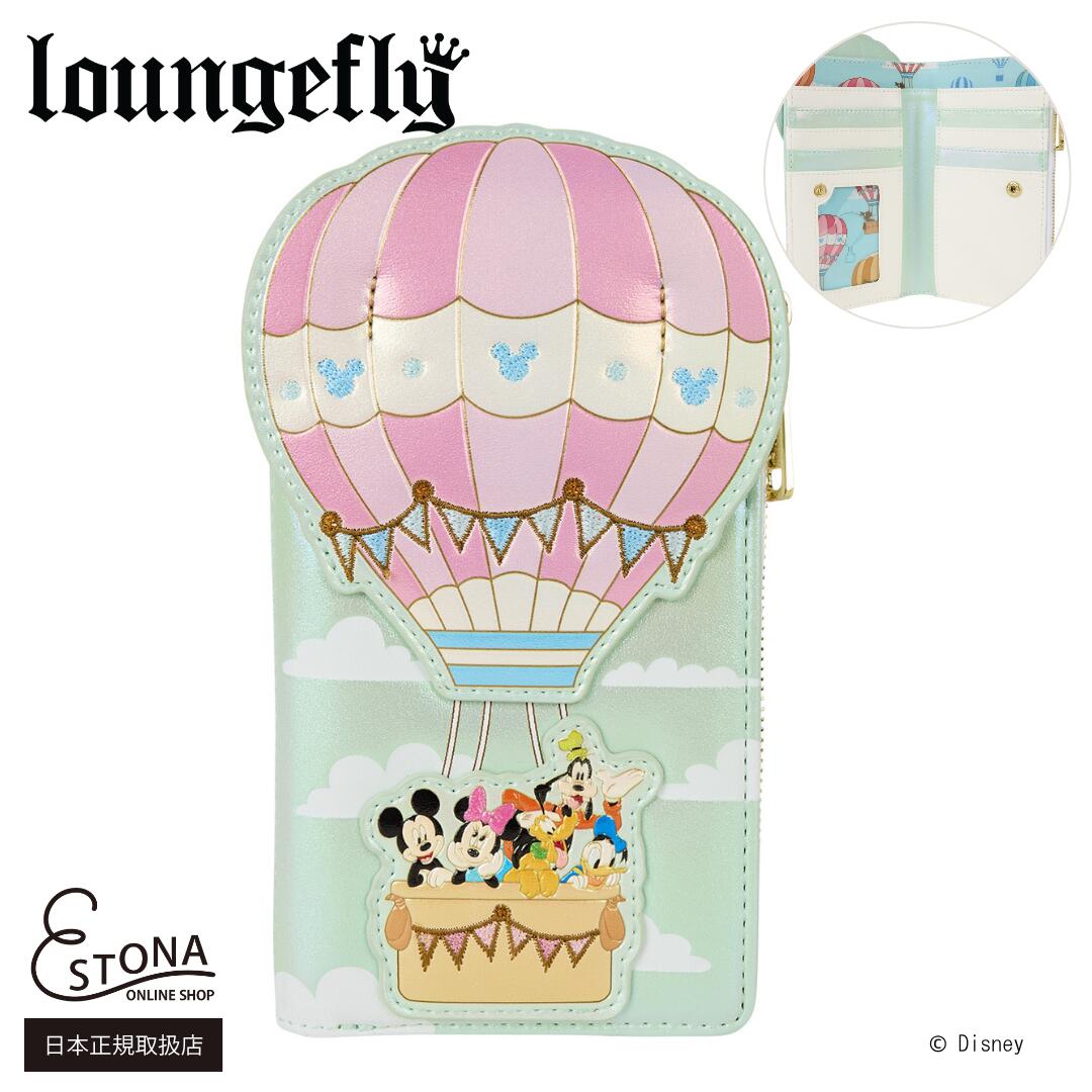 【Loungefly公式】 DISNEY MICKEY & FRIENDS HOT AIR BALLOON WALLET │ ラウンジフライ ウォレット ディズニー ミッキー＆フレンズ ミッキーマウスと仲間たち 気球のサムネイル