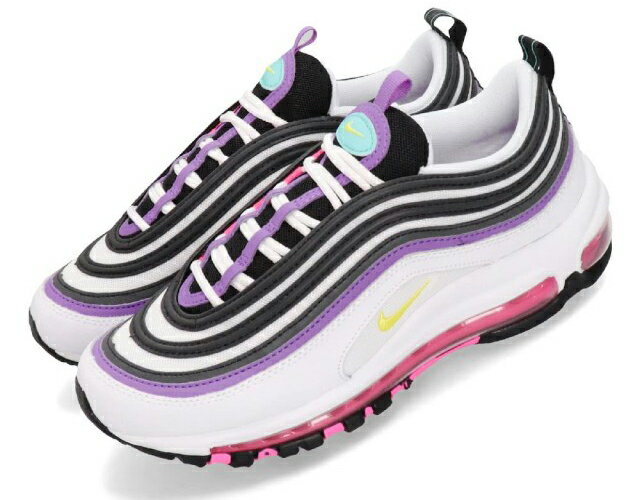 NIKE W AIR MAX 97ナイキ エア マックス 97 レディース ランニング シューズ White Purple Pink Yellow