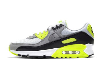 NIKE W AIR MAX 90ナイキ エア マックス 90 レディース カジュアル シューズ WHITE/PARTICLE GREY/VOLT 20-02-0186#70