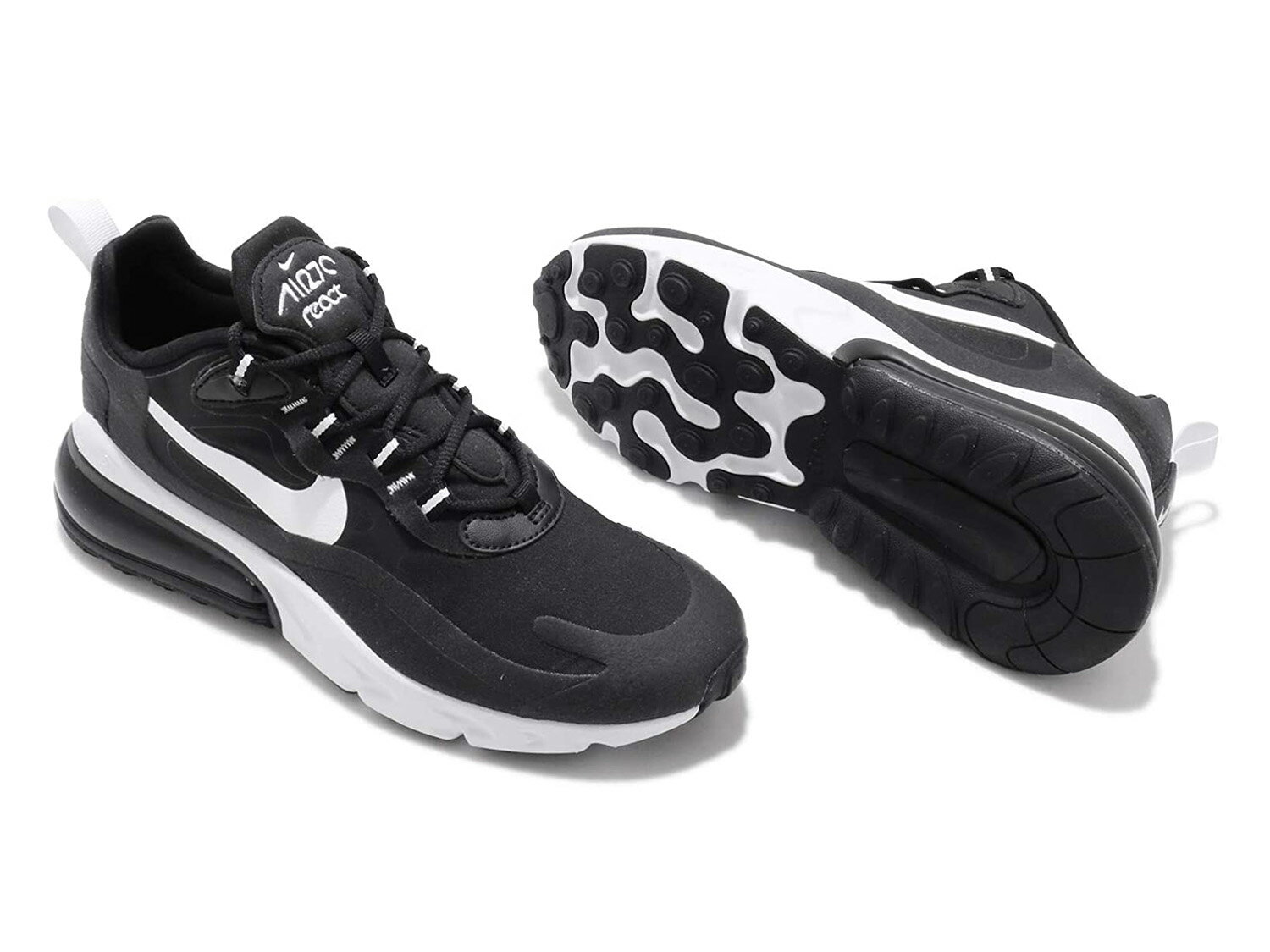 NIKE W AIR MAX 270 REACTナイキ エア マックス 270 リアクト レディース カジュアル シューズBLACK/WHITE-BLACK-BLACK 20-03-022#80