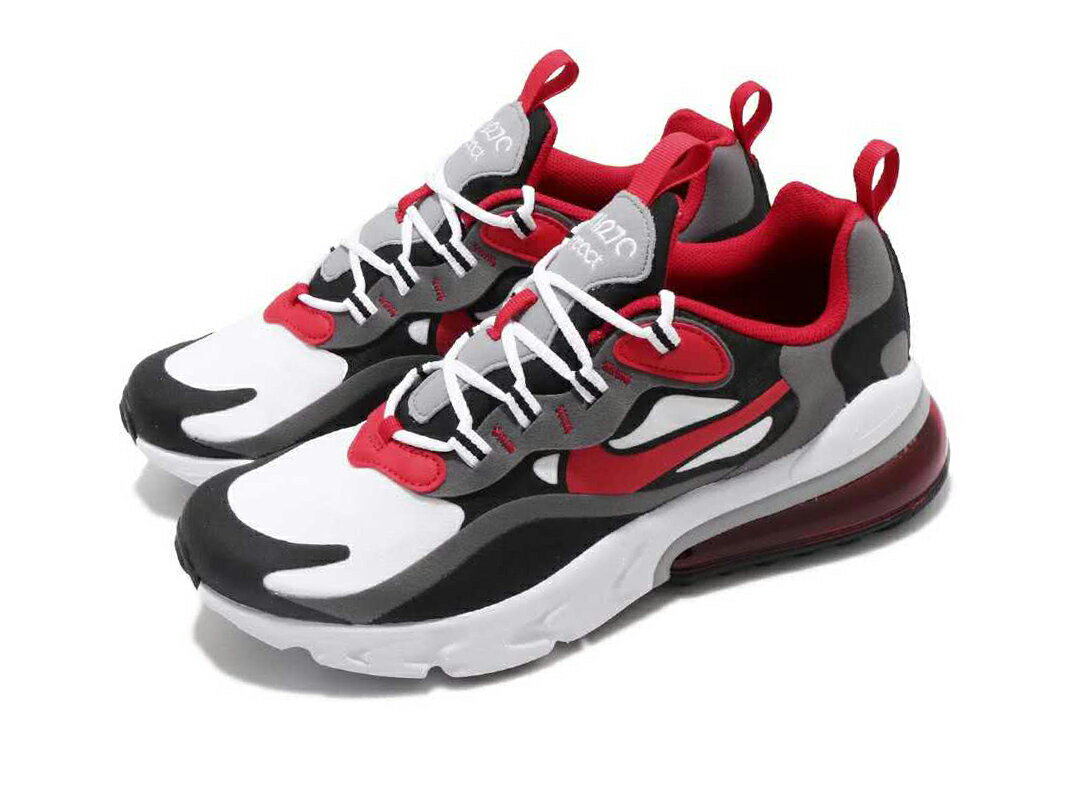 NIKE AIR MAX 270 REACT (GS) ナイキ エア マックス 270 リアクト(GS) レディース キッズ カジュアル シューズIRON GREY/UNIVERSITY RED 20-04-0291#70