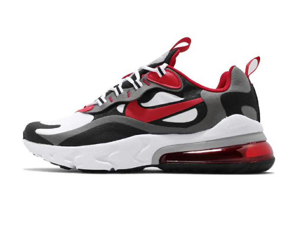 NIKE AIR MAX 270 REACT (GS) ナイキ エア マックス 270 リアクト(GS) レディース キッズ カジュアル シューズIRON GREY/UNIVERSITY RED 20-04-0291#70