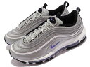 NIKE AIR MAX 97ナイキ エア マックス 97 メンズ カジュアル シューズ 銀白紫 SILVER/ PURPLE 21-10-T 80