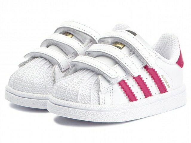 ADIDAS アディダス INFANTS SUPERSTAR SHOESFootwear White/Bold Pink/Footwear Whiteインファント スーパースター白ピンク