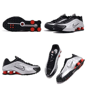 NIKE SHOX R4ナイキ ショックス R4 メンズ ランニング シューズBLACK/METALLIC SILVER/MAX ORANGE