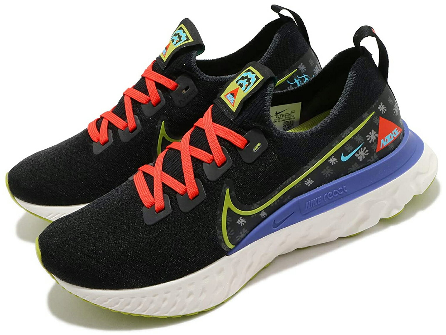 NIKE REACT INFINITY RUN FK ASナイキ リアクト インフィニティ ラン フライニット メンズ ランニング シューズBLACK/BRIGHT CACTUS-SAIL 20-12-0180#70