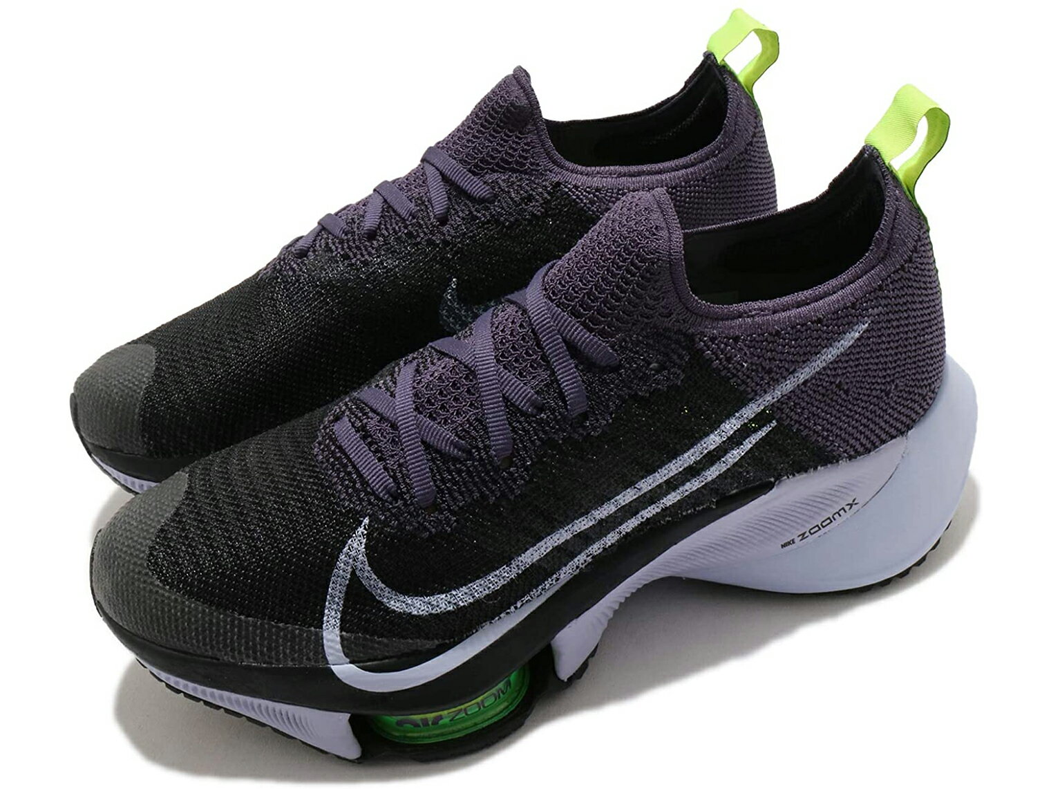 NIKE W AIR ZOOM TEMPO NEXT% FKナイキ エア ズーム テンポ ネクスト% フライニット レディース ランニング シューズDARK RAISIN/GHOST-BLACK-VOLT 21-05-037#80