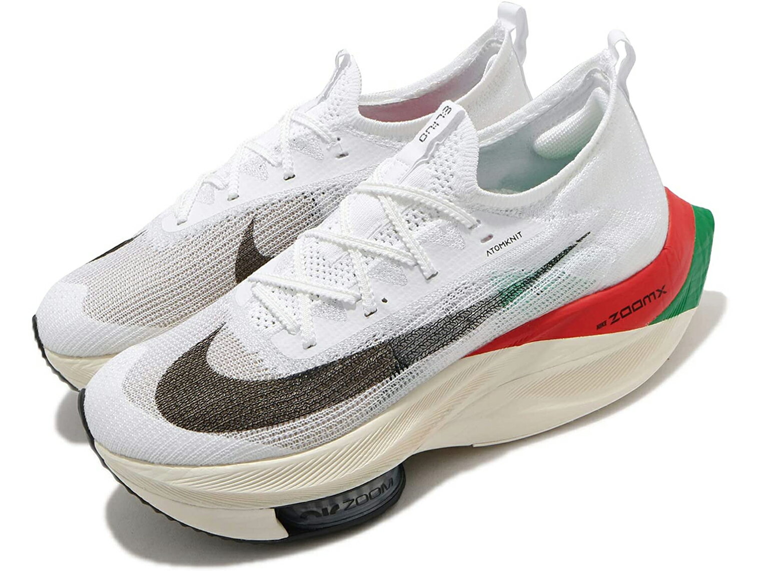 NIKE AIR ZOOM ALPHAFLY NEXT% EKナイキ エア ズーム アルファフライ ネクスト% EK メンズ ランニング シューズWHITE/BLACK-LUCKY GREEN 21-05-0308#80 -J