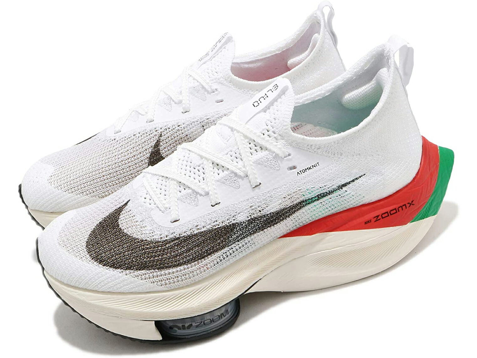 NIKE W AIR ZOOM ALPHAFLY NEXT% EKナイキ エア ズーム アルファフライ ネクスト% EK レディース ランニング シューズWHITE/BLACK-LUCKY GREEN 21-05-0309#80